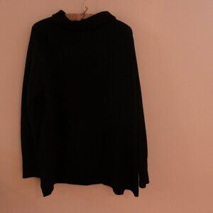 Talbots Black 100% Cashmere Funnel Neck Sweater Plus Size 2X